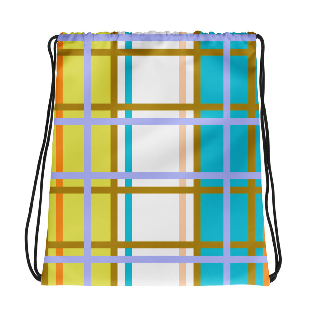 Modern Tartan Drawstring bag