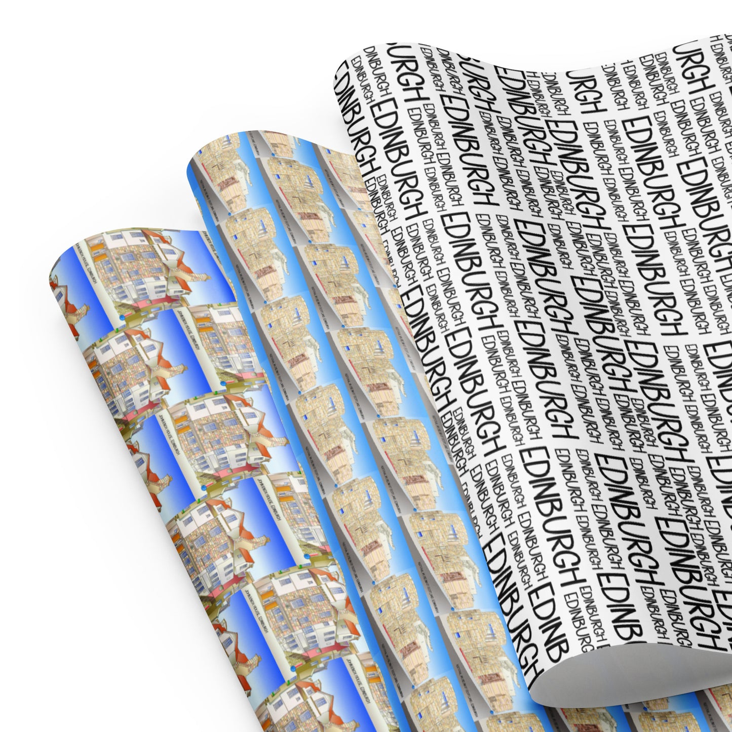 Edinburgh Wrapping paper sheets x 3 sheets - John Knox House / National Museum Art Gallery