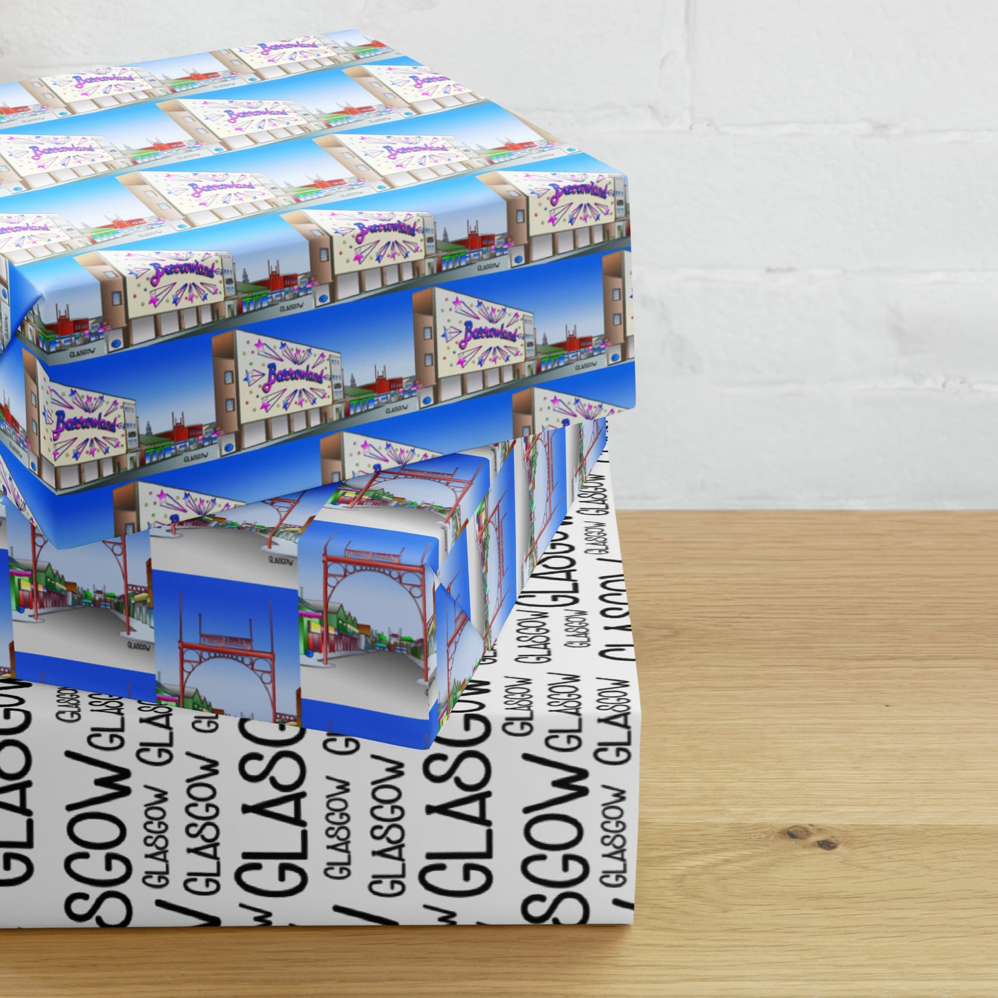 The Barras Glasgow Wrapping paper sheets x 3
