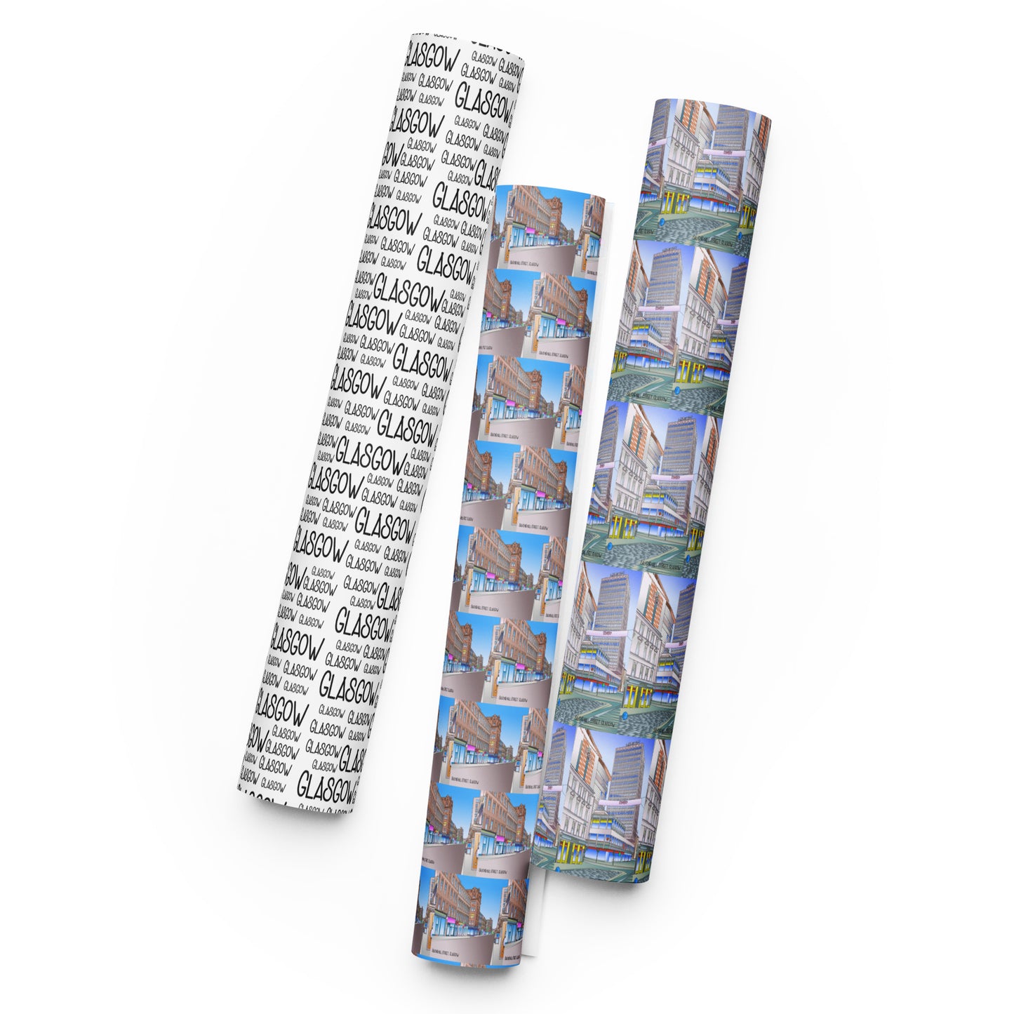 Sauchiehall Street Glasgow Wrapping paper sheets x 3