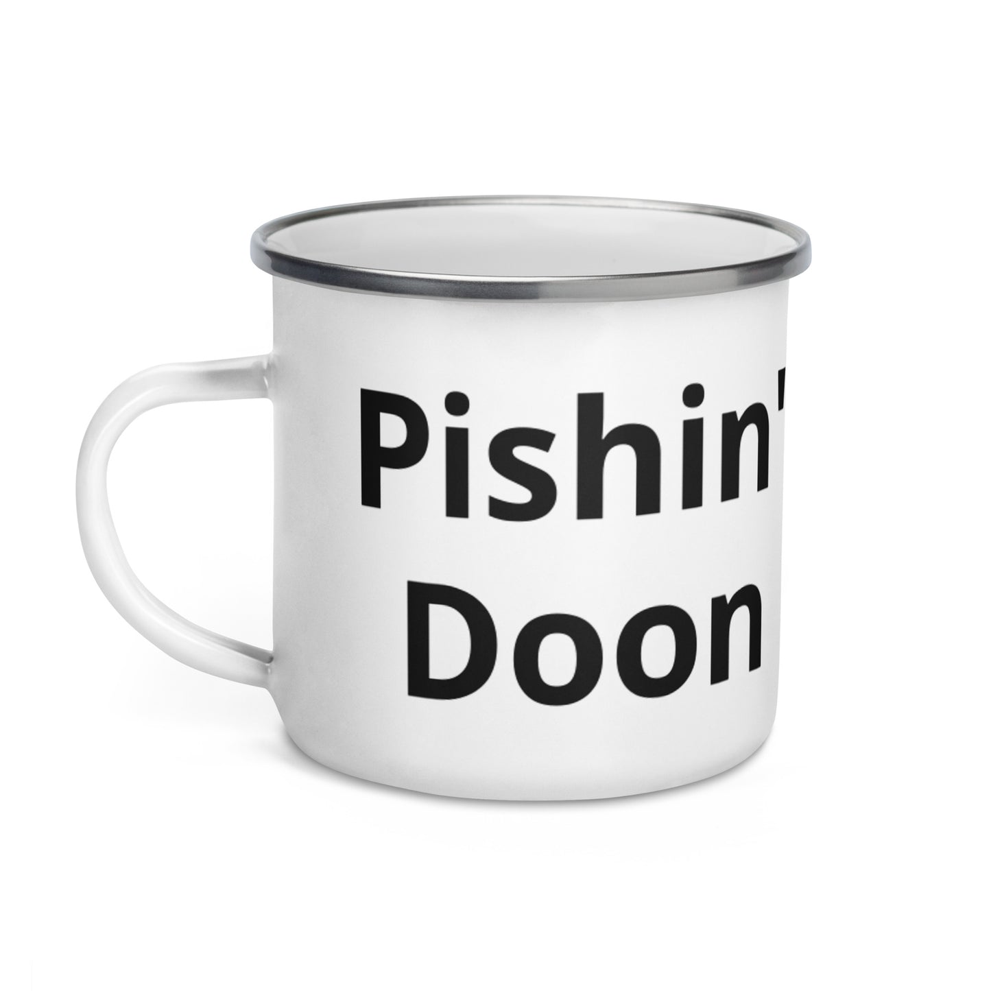 'Pishin' Doon'  Scotsl Slang Enamel Mug