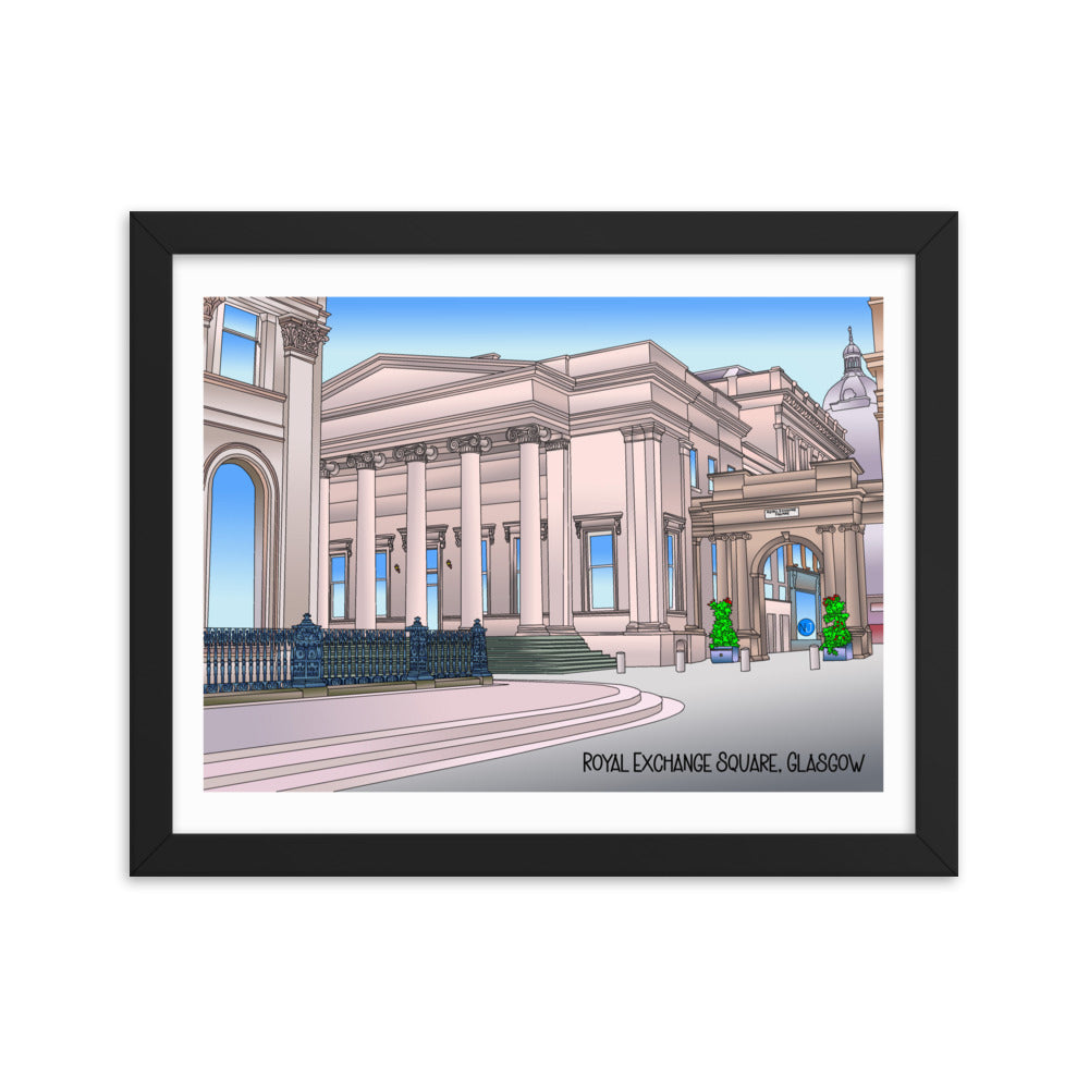 Royal Exchange Square, Glasgow Framed poster