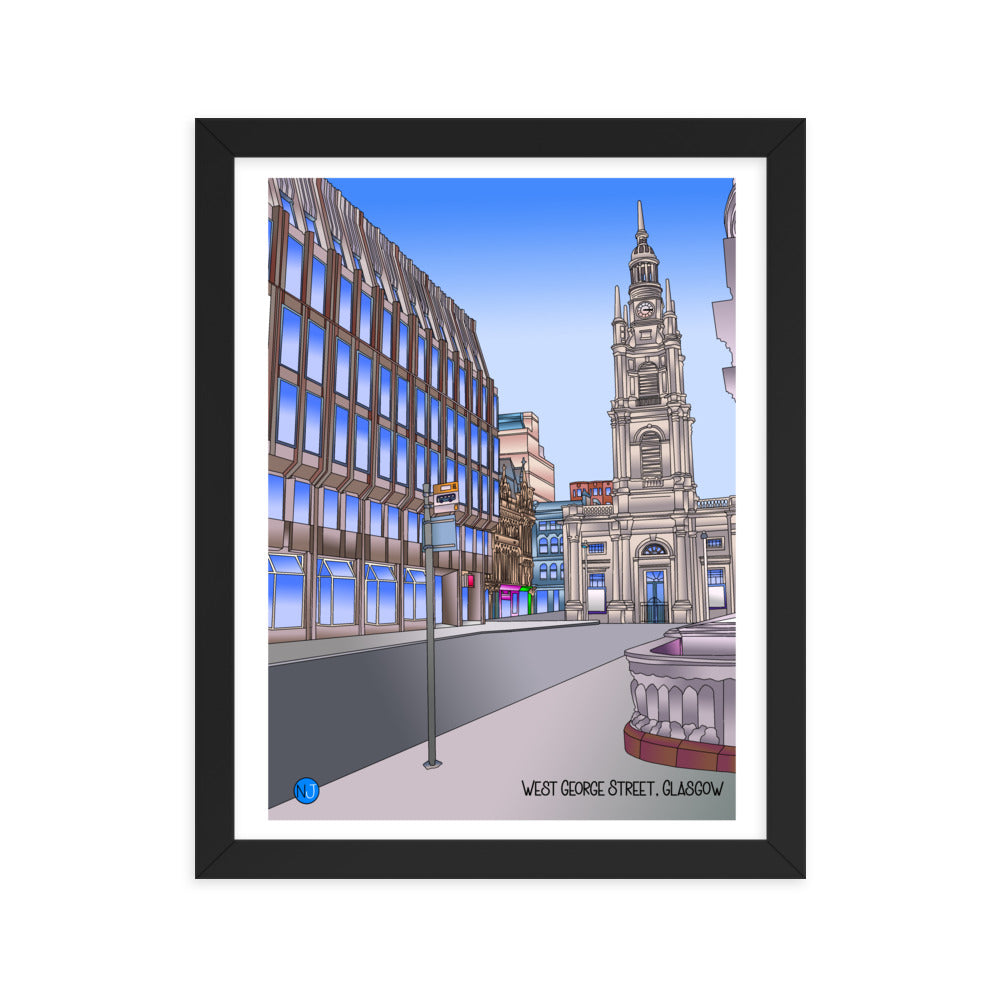 West George Street, Glasgow Framed poster