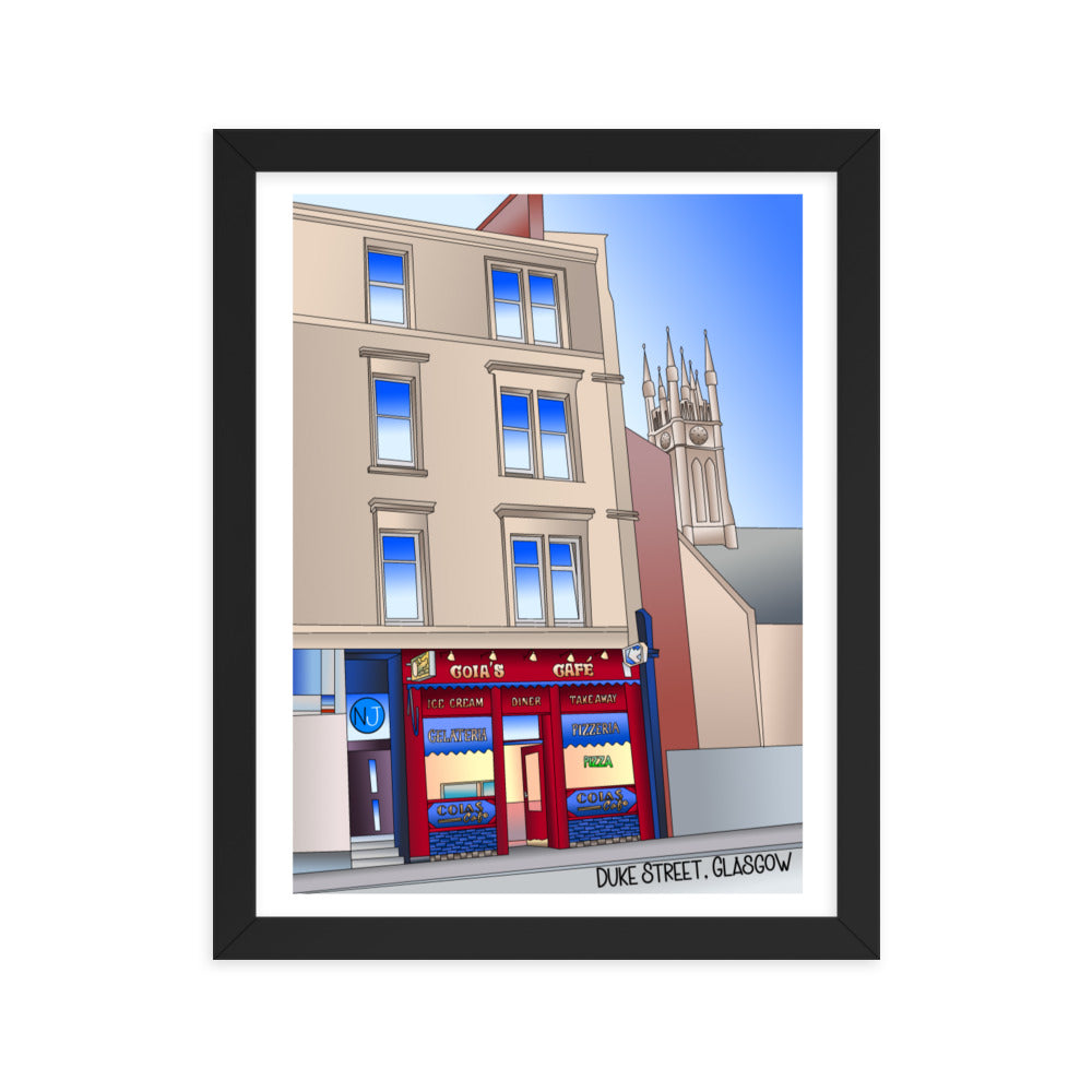 The Original Coia's Cafe Duke Street, Glasgow Framed poster