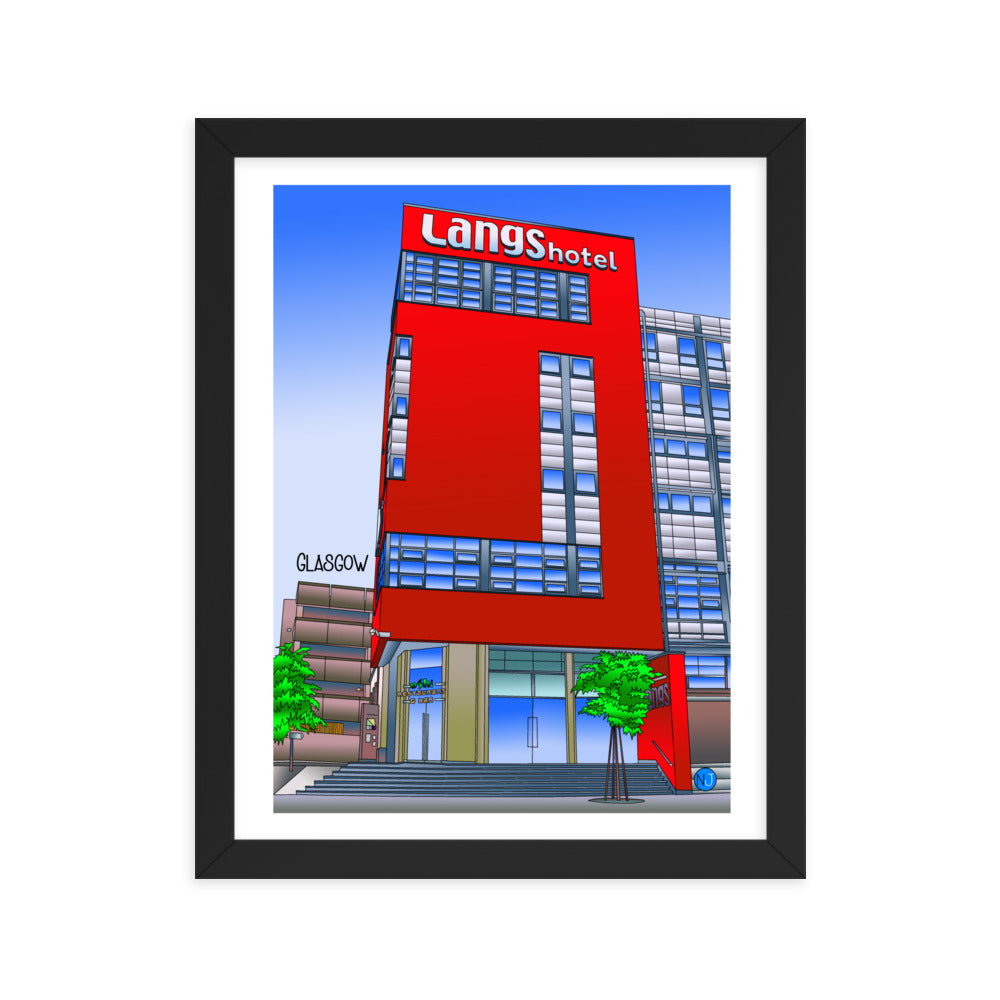 Langs Hotel, Glasgow Framed poster