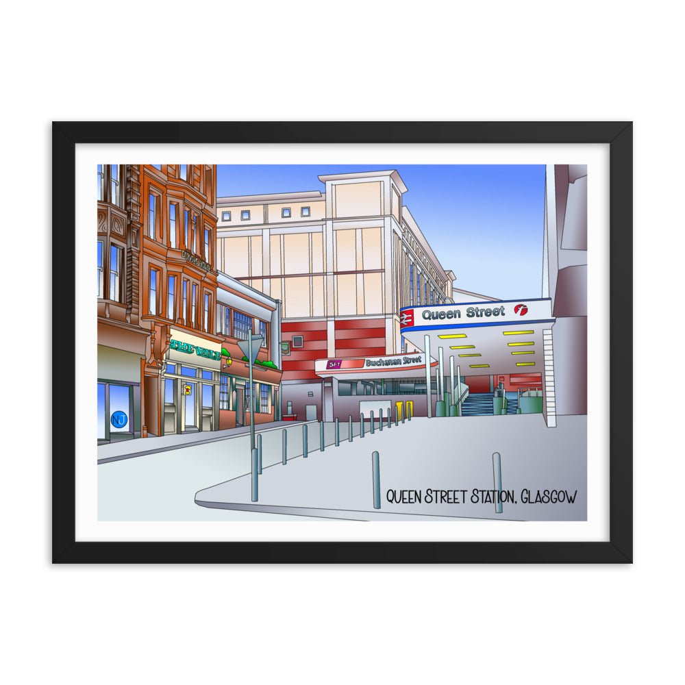 Glasgow Queen Street Station Framed poster
