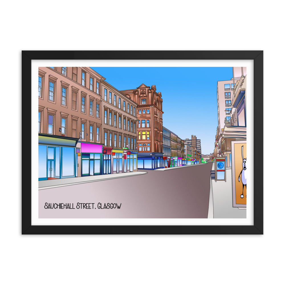 Sauchiehall Street, Glasgow Framed poster