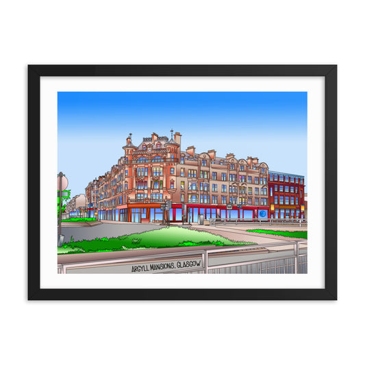 Argyll Mansions, Glasgow Framed poster