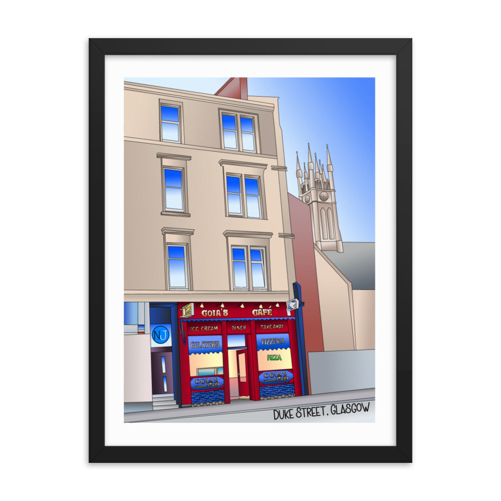 The Original Coia's Cafe Duke Street, Glasgow Framed poster