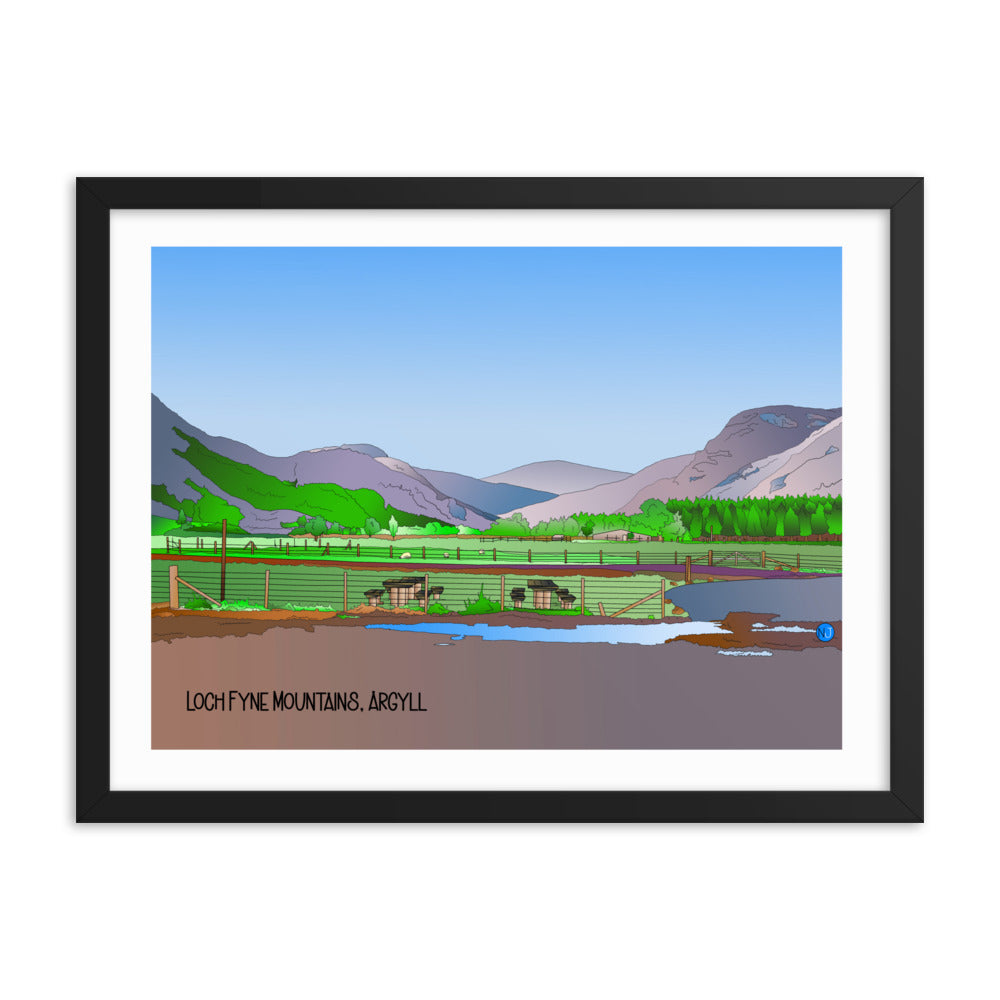 Loch Fyne Hills Framed poster
