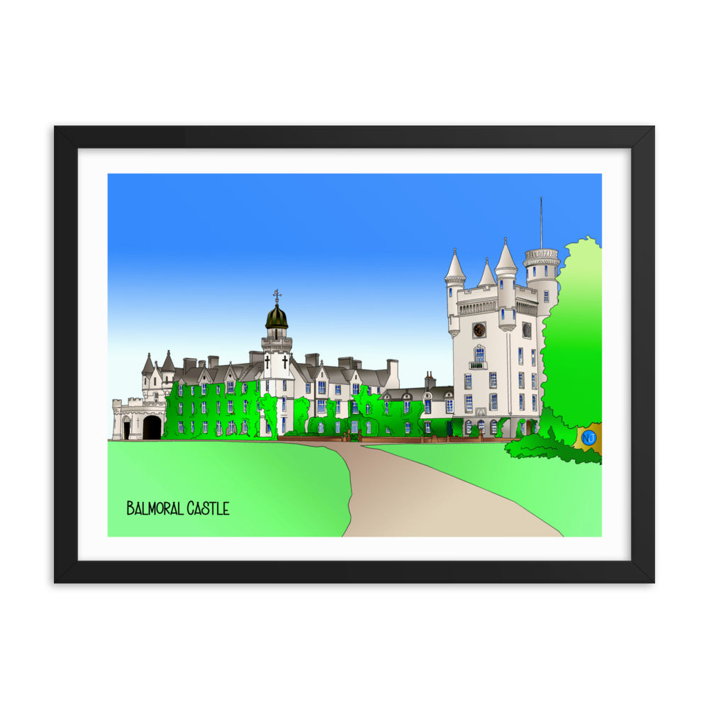 Balmoral Castle, Royal Deeside Framed poster