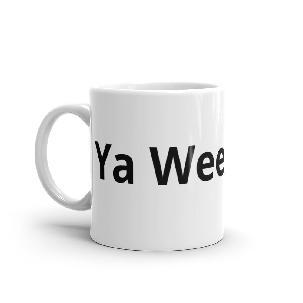 'Ya Wee Jobbie' Scots Slang White glossy mug