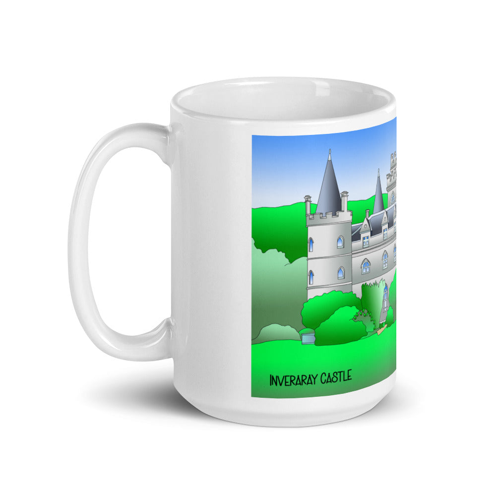 Inveraray Castle White glossy mug