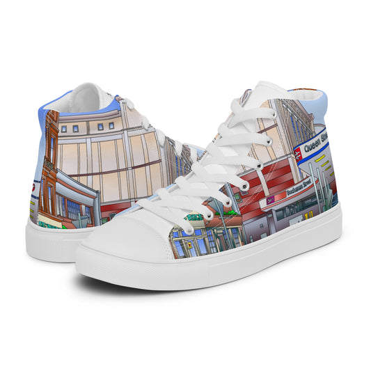 Queen Street Station Glasgow Women’s high top canvas shoes